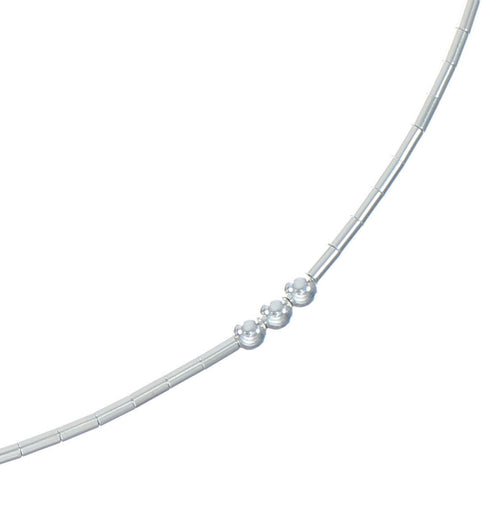 Liquid Sterling Silver Bead Necklace X10722